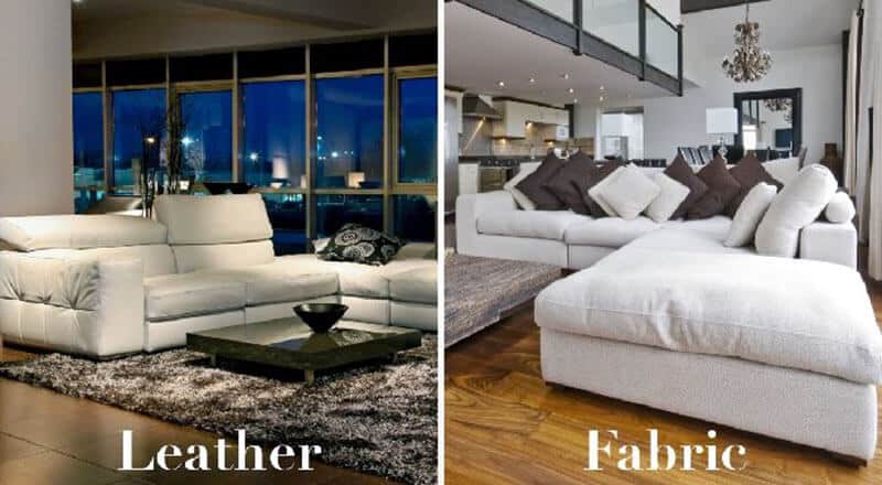 Fabric vs Leather Sofa